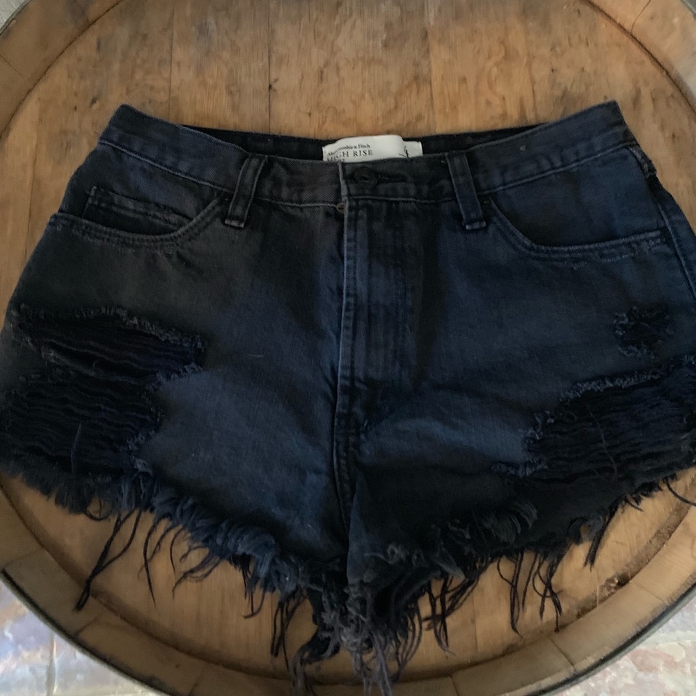 (SOLD) Abercrombie - High Rise Distressed Shorts